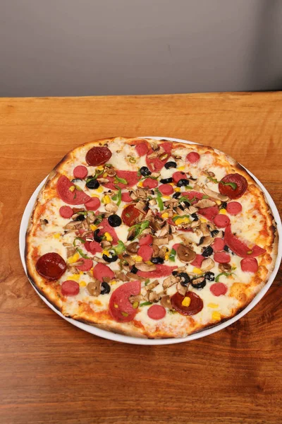 Amestec Delicios Pizza Mâncare Italiană — Fotografie, imagine de stoc