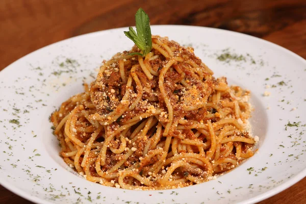 Lekker Smakelijke Klassieke Italiaanse Pasta Met Een Heerlijke Saus — Stockfoto