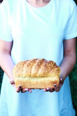 Lezzetli doğal estetik fırınlanmış ekmek