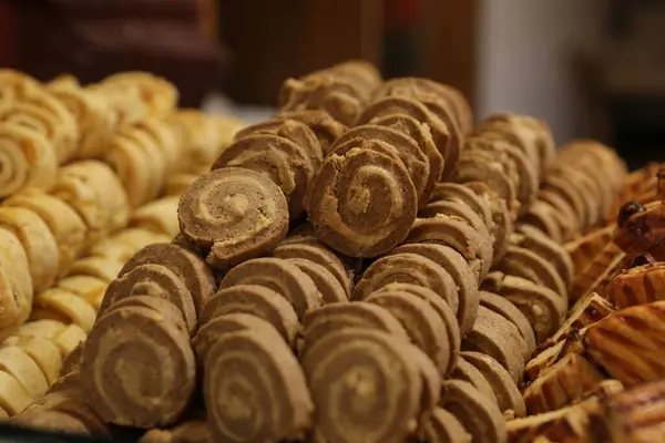Grupo Galletas Surtidas Chip Chocolate Pasas Avena Chocolate Blanco —  Fotos de Stock