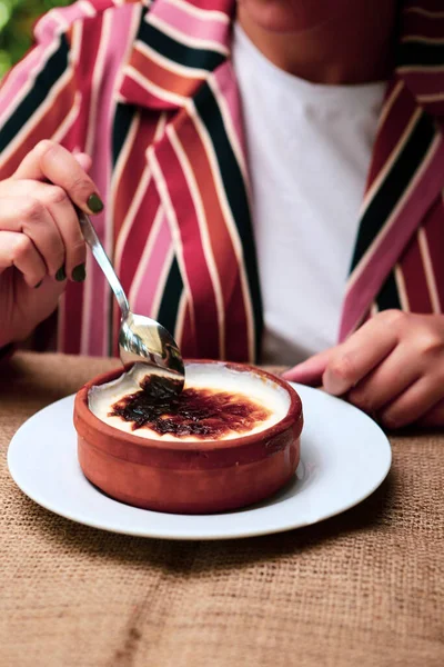 Traditionell Turkisk Efterrätt Mjölkpudding Med Ris — Stockfoto