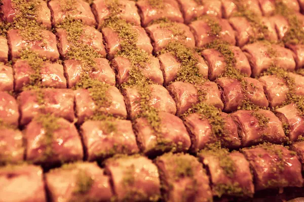 Tradiční Turecký Dezert Baklava Kešu Hew Vlašské Ořechy Domácí Baklava — Stock fotografie