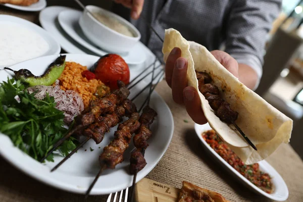 Turco Árabe Tradicional Ramadã Kebab — Fotografia de Stock