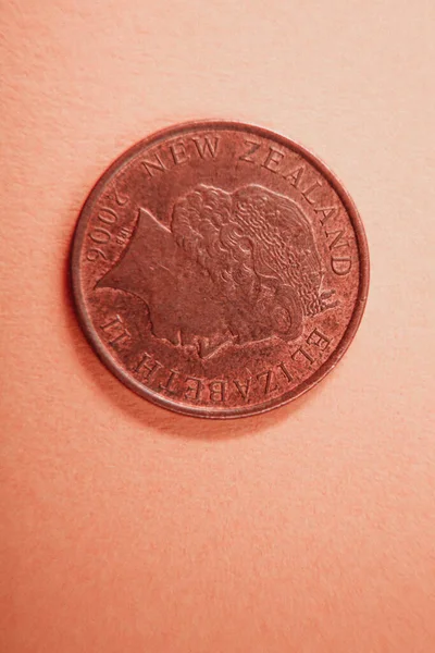 Coins New Zealand New Zealand Dollars Coin — Stock Photo, Image
