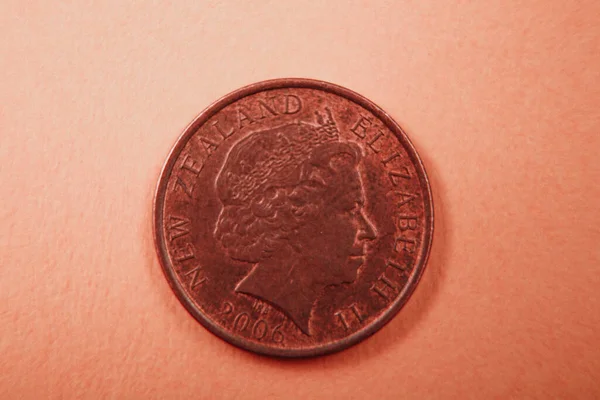Neuseeländische Münzen Neuseeländische Dollars — Stockfoto