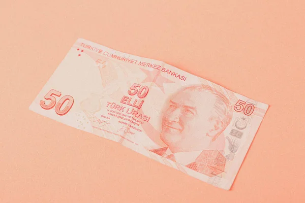 Türk Para Birimi Türk Lireti Banknotları — Stok fotoğraf