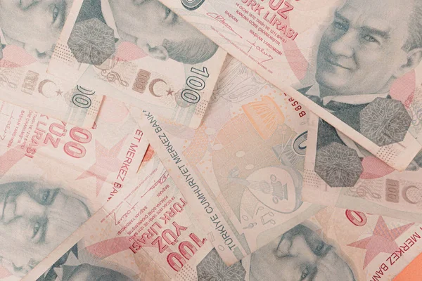 Turkish Currency Turkish Lira Banknotes — Stock Photo, Image