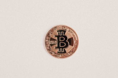 Bitcoin para, bitcoin 'in yakın plan görüntüsü
