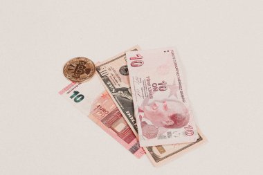 Multi Euro Nakit ve Bozuk Para, farklı türde yeni nesil banknotlar, bitcoin, Türk lirası