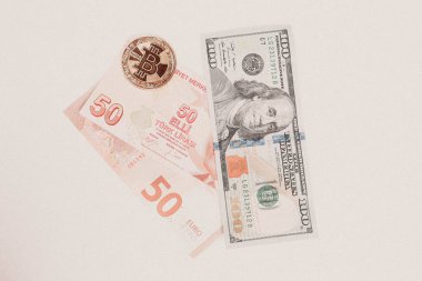 Multi Euro Nakit ve Bozuk Para, farklı türde yeni nesil banknotlar, bitcoin, Türk lirası