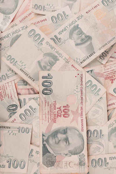 Turkish Currency Turkish Lira Banknotes — Stock Photo, Image