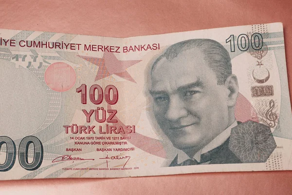 Waluta Turecka Banknoty Tureckie — Zdjęcie stockowe