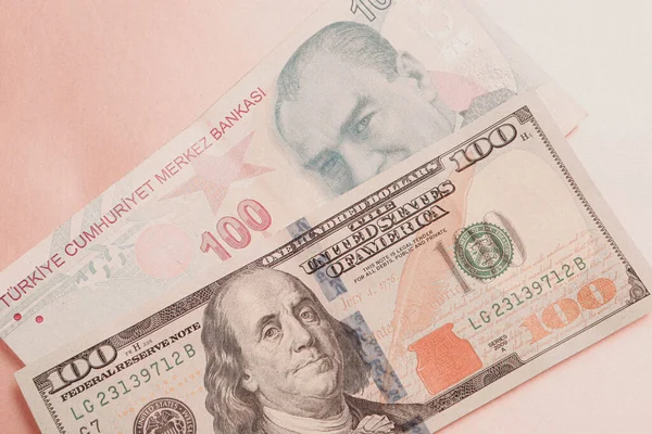 Türk Lirası Amerikan Doları — Stok fotoğraf