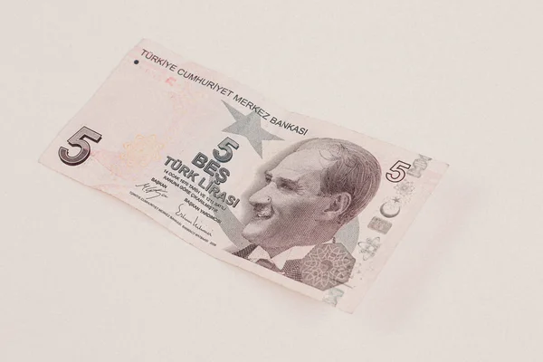 Turkse Valuta Turkse Lire Bankbiljetten — Stockfoto