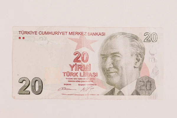 Turkse Valuta Turkse Lire Bankbiljetten — Stockfoto