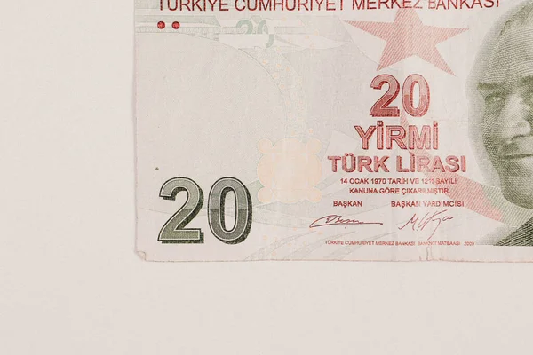 Turkse Valuta Turkse Lire Bankbiljetten — Stockfoto