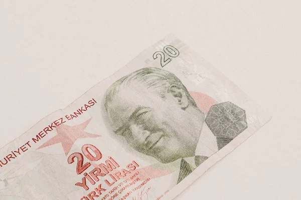 Turkse Valuta Turkse Lire Bankbiljetten — Stockfoto