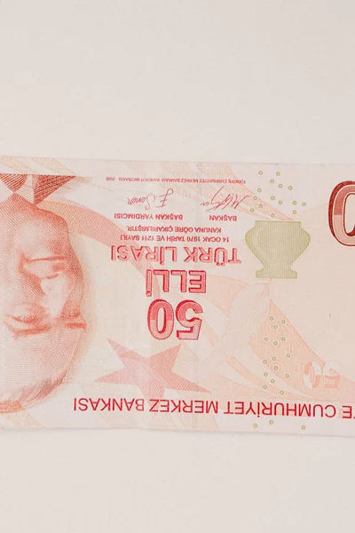 Waluta Turecka Banknoty Tureckie — Zdjęcie stockowe