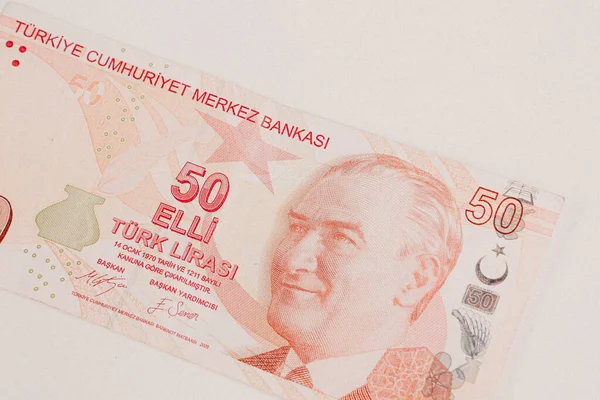 Waluta Turecka Banknoty Tureckie — Zdjęcie stockowe