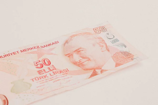 Turkse Valuta Turkse Lire Bankbiljetten — Stockfoto