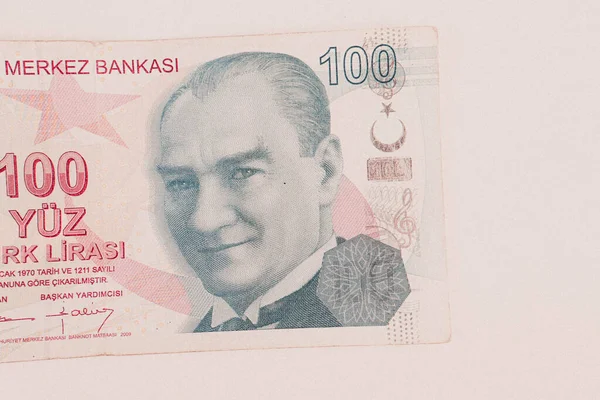 Waluta Turecka Banknoty Tureckie — Zdjęcie stockowe