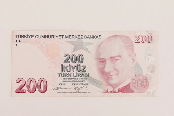 Waluta Turecka Banknoty Tureckie — Zdjęcie stockowe