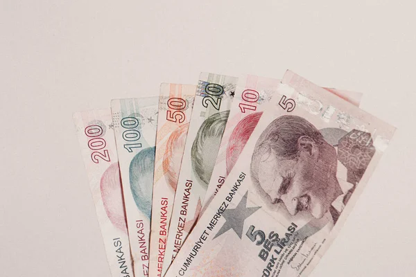 Türk Para Birimi Türk Lireti Banknotları — Stok fotoğraf