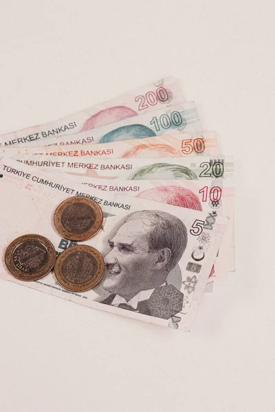 Moneda Turca Billetes Lira Turca — Foto de Stock