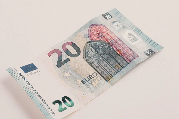 Moneda Europea Dinero Billetes Euros — Foto de Stock