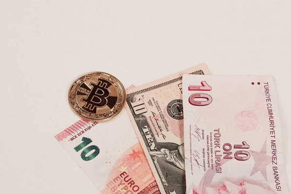 Multi Euro Dolar Contant Geld Munt Verschillende Soorten Nieuwe Generatie — Stockfoto