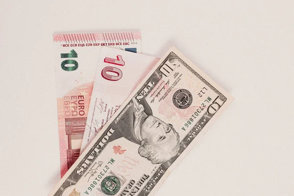Türk Lirası Amerikan Doları Euro — Stok fotoğraf