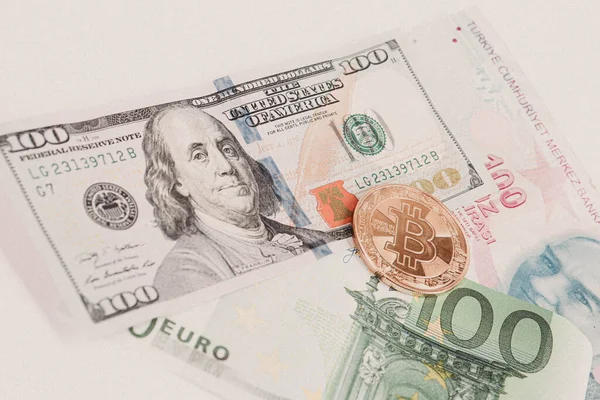 Multi Euro Dolar Contanti Monete Diversi Tipi Banconote Nuova Generazione — Foto Stock