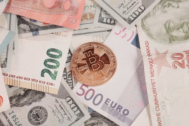 Multi Euro Nakit ve Bozuk Para, farklı türde yeni nesil banknotlar, bitcoin, Türk lirası