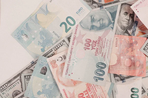 Multi Euro Dolar Efectivo Moneda Diferentes Tipos Billetes Nueva Generación — Foto de Stock