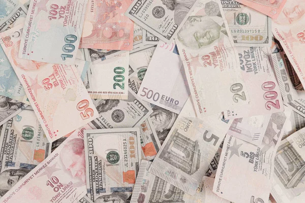 Multi Euro Dolar Efectivo Moneda Diferentes Tipos Billetes Nueva Generación — Foto de Stock