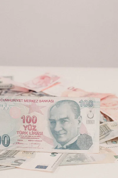 Multi Euro Nakit Bozuk Para Farklı Türde Yeni Nesil Banknotlar — Stok fotoğraf