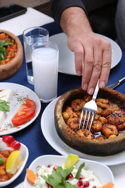 Mesa Meze Tradicional Turca Griega — Foto de Stock