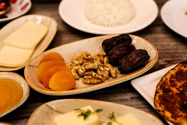 Traditionelles Türkisches Und Griechisches Dinner Meze Tisch — Stockfoto