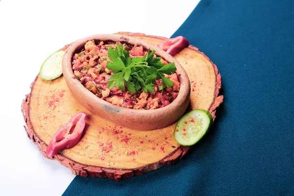 Σάλτσα Κρέατος Παραδοσιακό Τηγάνι Sac Kavurma Τουρκικά Τρόφιμα — Φωτογραφία Αρχείου