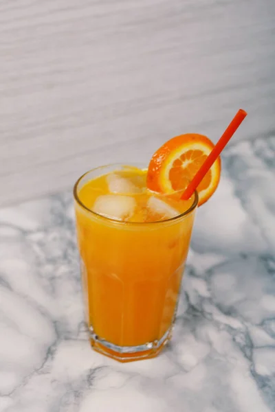 Een Glas Smakelijk Sinaasappelsap — Stockfoto
