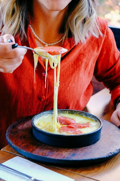 Muhlama Corn Porridge Cheese — Stock Photo, Image