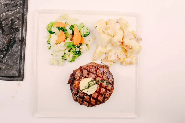 Vers Gegrild Rundvlees Vlees Van Steak — Stockfoto