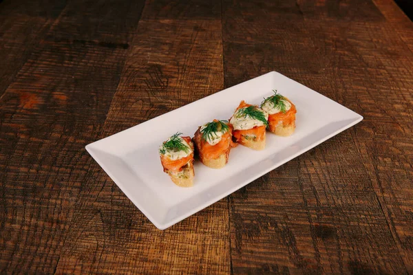 Salmón Cocido Con Algunas Verduras — Foto de Stock