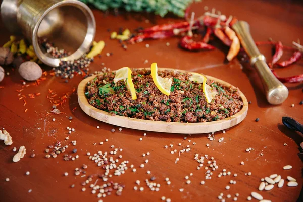 Ensalada Bulgur Tradicional Comida Turca — Foto de Stock