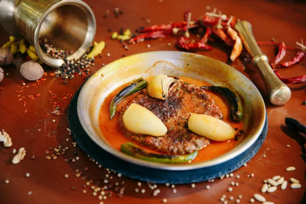 Délicieuses Boulettes Viande Aux Frites — Photo