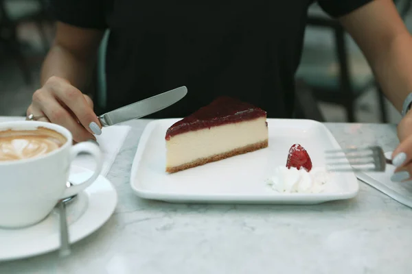 Board Delicious Cake Table — Stock Photo, Image