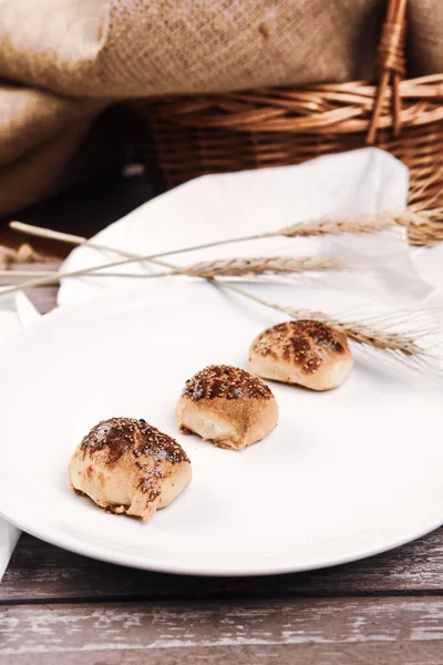 Galletas Con Chispas Chocolate Negro —  Fotos de Stock