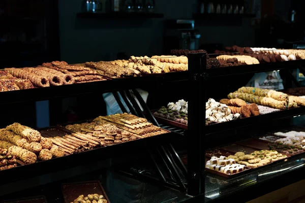 Grupo Cookies Variados Chip Chocolate Passas Aveia Chocolate Branco — Fotografia de Stock