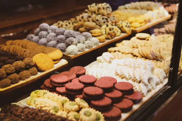 Grupo Galletas Surtidas Chip Chocolate Pasas Avena Chocolate Blanco — Foto de Stock