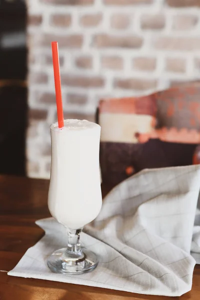 Iced Coffee Milk Iced Coffee Latte Woman Holding Glass Cup — Stockfoto